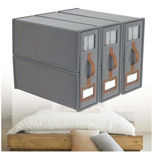 ZaiZaiSMao Bettwäsche Organizer Faltbarer, Bettzeug Aufbewahrung mit Fenster und Etikett Bettzeug Aufbewahrung für Bettdecken Kleidung Decke,gray-3pack ZaiZaiSMao Bettwäsche Organizer Faltbarer, Bettzeug Aufbewahrung mit Fenster und Etikett Bettzeug Aufbewahrung für Bettdecken Kleidung Decke,gray-3pack von ZaiZaiSMao
