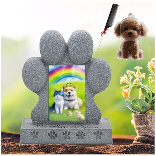 ZaiZaiSMao Gedenkstein Hund mit Hundehaar-Sammler, Grabstein Hund Für Draußen mit Tierhaarsammler und Fotodisplay Hunde Grabstein Gedenkgeschenk für Tierliebhaber ZaiZaiSMao Gedenkstein Hund mit Hundehaar-Sammler, Grabstein Hund Für Draußen mit Tierhaarsammler und Fotodisplay Hunde Grabstein Gedenkgeschenk für Tierliebhaber von ZaiZaiSMao