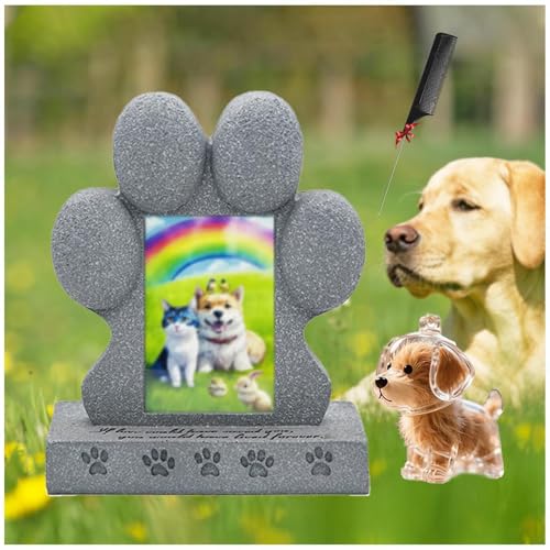 ZaiZaiSMao Gedenkstein Hund mit Tierhaar Erinnerung, Grabstein Für Katzen mit Tierhaarsammler und Fotodisplay Hunde Grabstein für Katze Trauer Geschenk ZaiZaiSMao Gedenkstein Hund mit Tierhaar Erinnerung, Grabstein Für Katzen mit Tierhaarsammler und Fotodisplay Hunde Grabstein für Katze Trauer Geschenk von ZaiZaiSMao