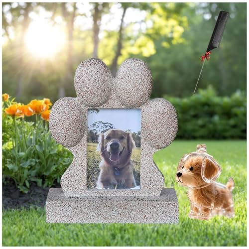 ZaiZaiSMao Gedenkstein Katze und Tierhaar Erinnerung, Tiergrabstein mit Fotorahmen-Einschub und Tierhaarsammler Grabschmuck Katze Andenken für Hunde Katze ZaiZaiSMao Gedenkstein Katze und Tierhaar Erinnerung, Tiergrabstein mit Fotorahmen-Einschub und Tierhaarsammler Grabschmuck Katze Andenken für Hunde Katze von ZaiZaiSMao