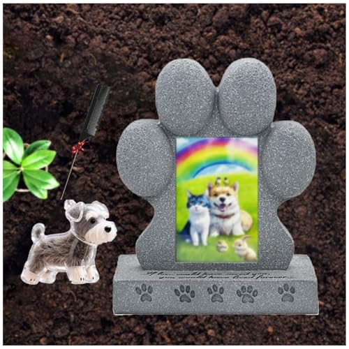 ZaiZaiSMao Gedenktafel Hund mit Tierhaar Erinnerung, Gedenktafel Katze mit Tierhaarsammler und Fotodisplay Grabstein Katze Erinnerung an verstorbene Haustiere,Silver-C ZaiZaiSMao Gedenktafel Hund mit Tierhaar Erinnerung, Gedenktafel Katze mit Tierhaarsammler und Fotodisplay Grabstein Katze Erinnerung an verstorbene Haustiere,Silver-C von ZaiZaiSMao