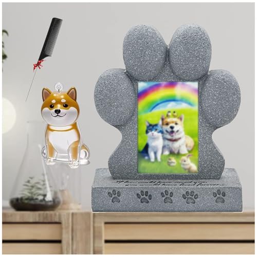 ZaiZaiSMao Gedenktafel Hund mit Tierhaar Erinnerung, Grabstein Für Katzen mit Fotorahmen-Einschub und Tierhaarsammler Erinnerung Katze Andenken für Hunde Katze ZaiZaiSMao Gedenktafel Hund mit Tierhaar Erinnerung, Grabstein Für Katzen mit Fotorahmen-Einschub und Tierhaarsammler Erinnerung Katze Andenken für Hunde Katze von ZaiZaiSMao