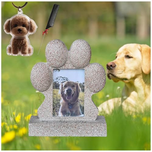 ZaiZaiSMao Gedenktafel Hund und Hundehaar-Sammler, Erinnerung Hund mit Fotorahmen-Einschub und Tierhaarsammler Erinnerung Hund Erinnerung an verstorbene Haustiere,Gold-A ZaiZaiSMao Gedenktafel Hund und Hundehaar-Sammler, Erinnerung Hund mit Fotorahmen-Einschub und Tierhaarsammler Erinnerung Hund Erinnerung an verstorbene Haustiere,Gold-A von ZaiZaiSMao