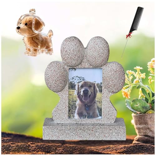 ZaiZaiSMao Gedenktafel Hund und Hundehaar-Sammler, Erinnerung Hund mit Fotorahmen-Einschub und Tierhaarsammler Erinnerung Hund Erinnerung an verstorbene Haustiere,Gold-B ZaiZaiSMao Gedenktafel Hund und Hundehaar-Sammler, Erinnerung Hund mit Fotorahmen-Einschub und Tierhaarsammler Erinnerung Hund Erinnerung an verstorbene Haustiere,Gold-B von ZaiZaiSMao