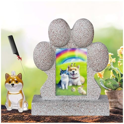 ZaiZaiSMao Gedenktafel Hund und Hundehaar-Sammler, Erinnerung Hund mit Fotorahmen-Einschub und Tierhaarsammler Erinnerung Hund Erinnerung an verstorbene Haustiere,Gold-E ZaiZaiSMao Gedenktafel Hund und Hundehaar-Sammler, Erinnerung Hund mit Fotorahmen-Einschub und Tierhaarsammler Erinnerung Hund Erinnerung an verstorbene Haustiere,Gold-E von ZaiZaiSMao