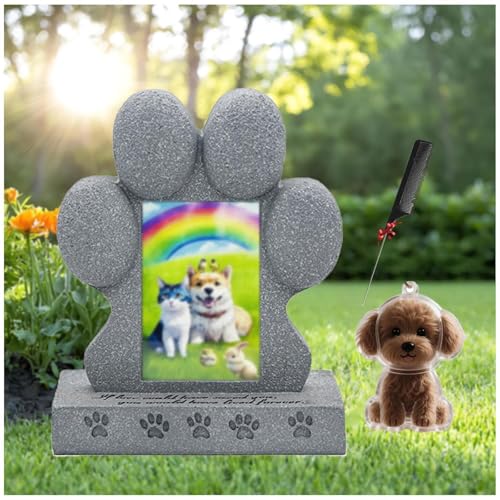 ZaiZaiSMao Gedenktafel Hund und Hundehaar-Sammler, Erinnerung Hund mit Fotorahmen-Einschub und Tierhaarsammler Erinnerung Hund Erinnerung an verstorbene Haustiere,Silver-A ZaiZaiSMao Gedenktafel Hund und Hundehaar-Sammler, Erinnerung Hund mit Fotorahmen-Einschub und Tierhaarsammler Erinnerung Hund Erinnerung an verstorbene Haustiere,Silver-A von ZaiZaiSMao