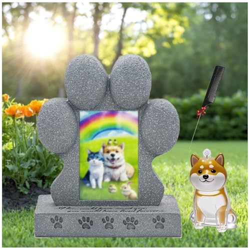 ZaiZaiSMao Gedenktafel Hund und Hundehaar-Sammler, Erinnerung Hund mit Fotorahmen-Einschub und Tierhaarsammler Erinnerung Hund Erinnerung an verstorbene Haustiere,Silver-E ZaiZaiSMao Gedenktafel Hund und Hundehaar-Sammler, Erinnerung Hund mit Fotorahmen-Einschub und Tierhaarsammler Erinnerung Hund Erinnerung an verstorbene Haustiere,Silver-E von ZaiZaiSMao