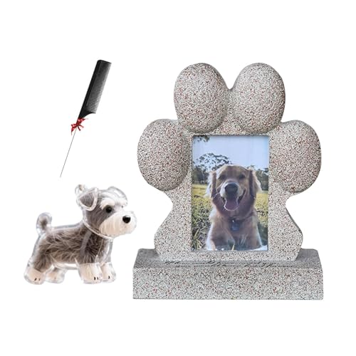 ZaiZaiSMao Gedenktafel Hund und Tierhaar Erinnerung, Gedenkstein Hund mit Tierhaarsammler und Fotodisplay Grabschmuck Hund für Tierbesitzer,Gold-C ZaiZaiSMao Gedenktafel Hund und Tierhaar Erinnerung, Gedenkstein Hund mit Tierhaarsammler und Fotodisplay Grabschmuck Hund für Tierbesitzer,Gold-C von ZaiZaiSMao