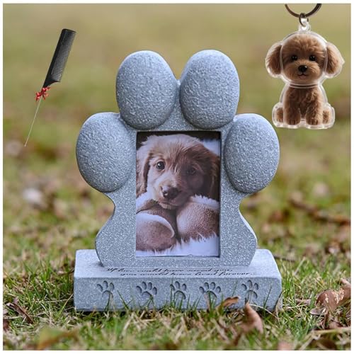 ZaiZaiSMao Gedenktafel Hund und Tierhaar Erinnerung, Gedenkstein Hund mit Tierhaarsammler und Fotodisplay Grabschmuck Hund für Tierbesitzer,Silver-A ZaiZaiSMao Gedenktafel Hund und Tierhaar Erinnerung, Gedenkstein Hund mit Tierhaarsammler und Fotodisplay Grabschmuck Hund für Tierbesitzer,Silver-A von ZaiZaiSMao