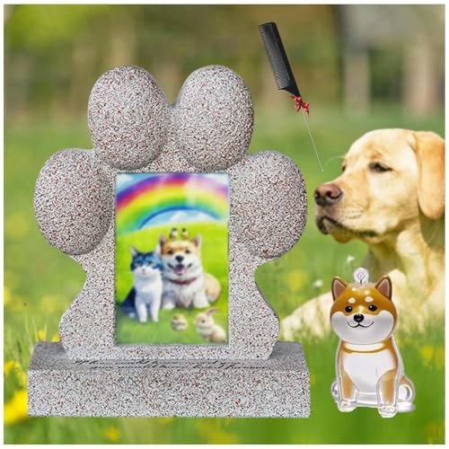 ZaiZaiSMao Gedenktafel Hund und Tierhaar Erinnerung, Grabstein Hund Für Draußen mit Fotorahmen-Einschub und Tierhaarsammler Hunde Grabstein für Tiere Grab Erinnerung ZaiZaiSMao Gedenktafel Hund und Tierhaar Erinnerung, Grabstein Hund Für Draußen mit Fotorahmen-Einschub und Tierhaarsammler Hunde Grabstein für Tiere Grab Erinnerung von ZaiZaiSMao