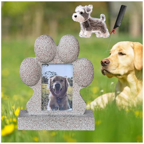 ZaiZaiSMao Grabstein Hund mit Hundehaar-Sammler, Erinnerung Katze mit Tierhaarsammler und Fotodisplay Tiergrabstein Gedenkgeschenk für Tierliebhaber ZaiZaiSMao Grabstein Hund mit Hundehaar-Sammler, Erinnerung Katze mit Tierhaarsammler und Fotodisplay Tiergrabstein Gedenkgeschenk für Tierliebhaber von ZaiZaiSMao