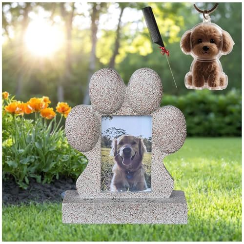 ZaiZaiSMao Grabstein Hund und Hundehaar-Sammler, Erinnerung Hund Trauer mit Fotorahmen-Einschub und Tierhaarsammler Gedenktafel Katze Andenken für Hunde Katze ZaiZaiSMao Grabstein Hund und Hundehaar-Sammler, Erinnerung Hund Trauer mit Fotorahmen-Einschub und Tierhaarsammler Gedenktafel Katze Andenken für Hunde Katze von ZaiZaiSMao