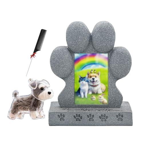 ZaiZaiSMao Grabstein Hund und Hundehaar-Sammler, Grabstein Katze mit Fotorahmen-Einschub und Tierhaarsammler Hunde Grabstein Gedenkgeschenk für Tierliebhaber ZaiZaiSMao Grabstein Hund und Hundehaar-Sammler, Grabstein Katze mit Fotorahmen-Einschub und Tierhaarsammler Hunde Grabstein Gedenkgeschenk für Tierliebhaber von ZaiZaiSMao
