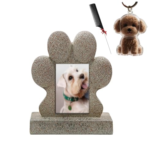 ZaiZaiSMao Grabstein Hund und Tierhaar Erinnerung, Andenken an Verstorbenen Hund mit Tierhaarsammler und Fotodisplay Andenken Katze Gedenkgeschenk für Tierliebhaber ZaiZaiSMao Grabstein Hund und Tierhaar Erinnerung, Andenken an Verstorbenen Hund mit Tierhaarsammler und Fotodisplay Andenken Katze Gedenkgeschenk für Tierliebhaber von ZaiZaiSMao