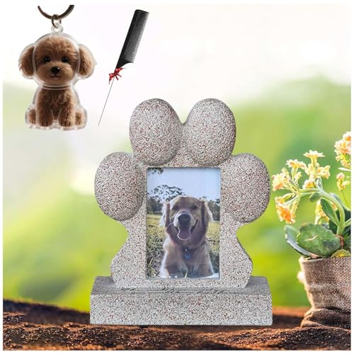 ZaiZaiSMao Grabstein Hund und Tierhaar Erinnerung, Gedenkstein Katze mit Fotorahmen-Einschub und Tierhaarsammler Gedenktafel Katze für Katze Trauer Geschenk ZaiZaiSMao Grabstein Hund und Tierhaar Erinnerung, Gedenkstein Katze mit Fotorahmen-Einschub und Tierhaarsammler Gedenktafel Katze für Katze Trauer Geschenk von ZaiZaiSMao