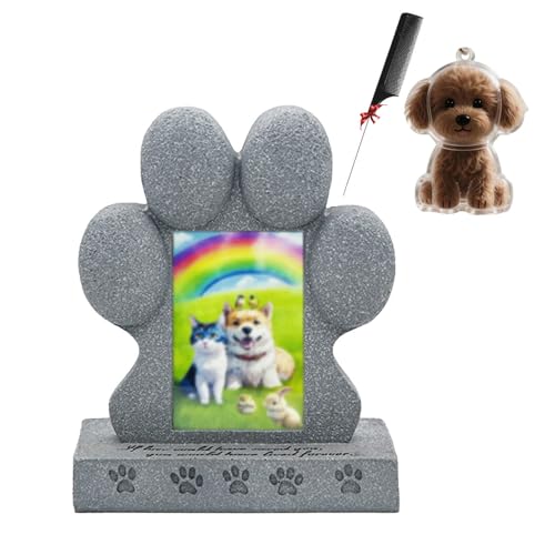 ZaiZaiSMao Grabstein Katze und Tierhaar Erinnerung, Andenken Katze mit Tierhaarsammler und Fotodisplay Grabstein Katze für Tierbesitzer,Silver-A ZaiZaiSMao Grabstein Katze und Tierhaar Erinnerung, Andenken Katze mit Tierhaarsammler und Fotodisplay Grabstein Katze für Tierbesitzer,Silver-A von ZaiZaiSMao