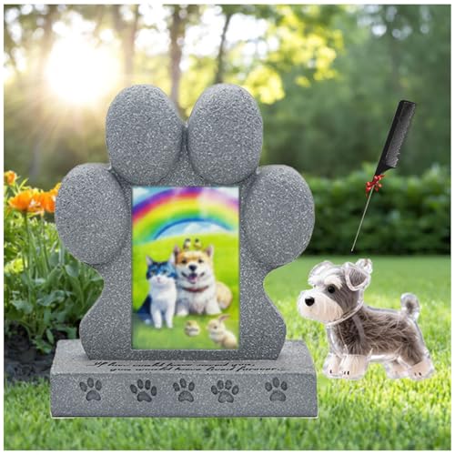 ZaiZaiSMao Grabstein Katze und Tierhaar Erinnerung, Andenken Katze mit Tierhaarsammler und Fotodisplay Grabstein Katze für Tierbesitzer,Silver-C ZaiZaiSMao Grabstein Katze und Tierhaar Erinnerung, Andenken Katze mit Tierhaarsammler und Fotodisplay Grabstein Katze für Tierbesitzer,Silver-C von ZaiZaiSMao