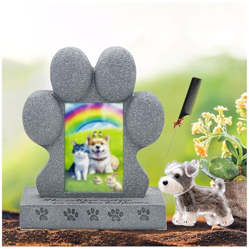 ZaiZaiSMao Grabstein Katze und Tierhaar Erinnerung, Gedenkstein Katze mit Tierhaarsammler und Fotodisplay Grabschmuck Hund Gedenkgeschenk für Tierliebhaber ZaiZaiSMao Grabstein Katze und Tierhaar Erinnerung, Gedenkstein Katze mit Tierhaarsammler und Fotodisplay Grabschmuck Hund Gedenkgeschenk für Tierliebhaber von ZaiZaiSMao