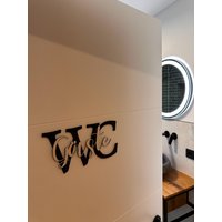 Schriftzug | Türschild Tür Namensschild Kinderzimmer Name Holzschriftzug Gäste Wc Toilette Bad Speis Hausbau Individuell von ZaibertCreativStudio
