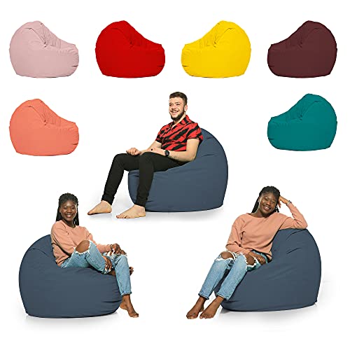 ZainBag.de - Sitzkissen 2-in-1 -Sitzsäcke für Erwachsene & Kinder – Wasserfest - Hochwertige EPS Perlen - Indoor & Outdoor - Beanbag (Anthrazit, 130cm Durchmesser) von ZainBag.de