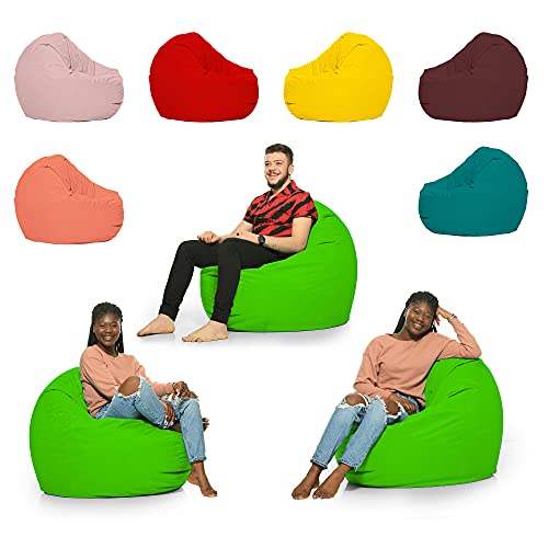 ZainBag.de - Sitzkissen 2-in-1 -Sitzsäcke für Erwachsene & Kinder – Wasserfest - Hochwertige EPS Perlen - Indoor & Outdoor - Beanbag (Neungrün, 110cm Durchmesser) von ZainBag.de