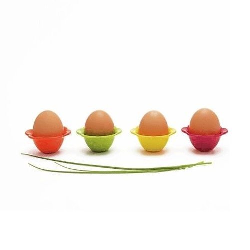 Flower - Eierbecher 2er-Set 16er-Displ. Kiwi Green, Yellow, Coral, Berry [W] von Zak Designs