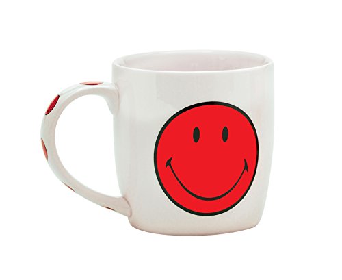 Smiley Porzellanbecher,35 cl in Geschenkbox,grapefruit/weiss von Zak Designs