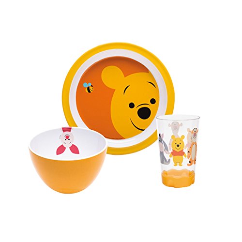 Zak! Designs WPAI-0391 Disney Kindergeschirr-Set, Winnie Pooh, 3-teilig von Zak Designs