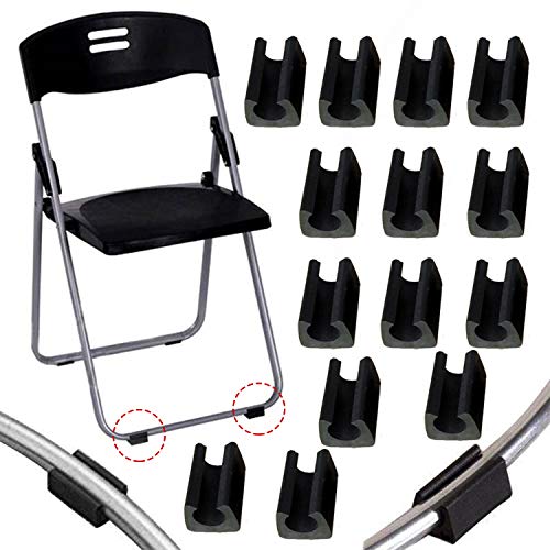 Zaky 15 Stück Plastic Chair Fußbodengleiter Schlauchkappen für Freischwinger Stuhlgleiter Bodenschongleiter Silencer Möbelgleiter Klemmschalengleiter Schwarz（12mm） von Zaky