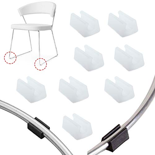 Zaky 15 Stück Plastic Chair Fußbodengleiter Schlauchkappen für Freischwinger Stuhlgleiter Bodenschongleiter Silencer Möbelgleiter Klemmschalengleiter Weiß（12 mm） von Zaky