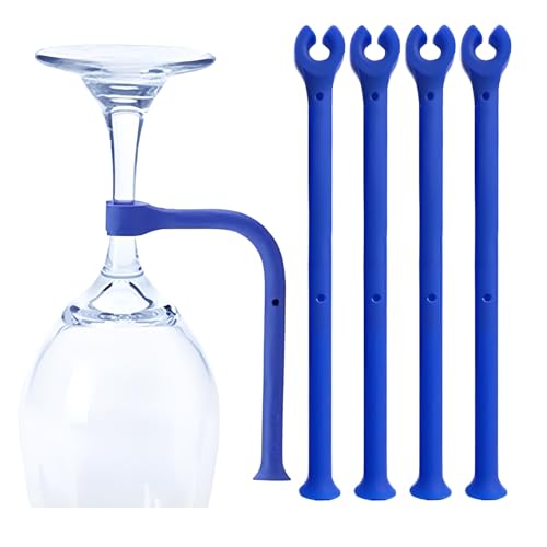 Zaky Weinglas Stielhalter für Geschirrspüler Aufsatz Küche Gadget Silikon Geschirrspüler Safe Aufsatz (Blue/10 Stück) von Zaky