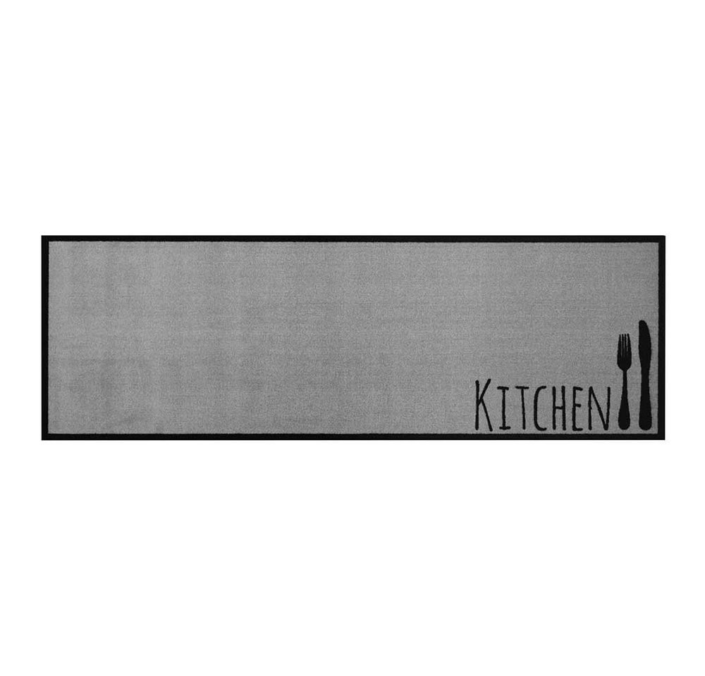 Läufer Küchenläufer Kitchen Cutlery Grau, Zala Living, rechteckig, Höhe: 5 mm von Zala Living