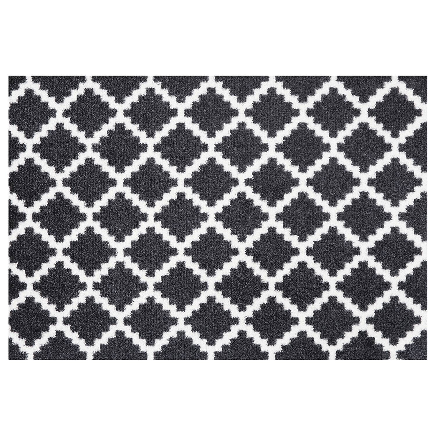 Zala Living Fußmatte Elegance Kunstfaser Schwarz/Weiß 50x0.7x70 cm (BxHxT) von Zala Living