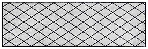 Zala Living Home Fußmatte für Innen und Außen 50x150cm – Fussmatte Schmutzfangmatte Modernes-Design Türmatte Waschbar & Wetterfest, rutschfest für Eingangsbereich & Außenbereich – Scale Schwarz von Zala Living