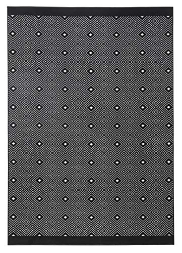 Zala Living Kurzflor Velours Teppich Quadrangle Schwarz Creme, 160x230 cm Zala Living Kurzflor Velours Teppich Quadrangle Schwarz Creme, 160x230 cm von Zala Living