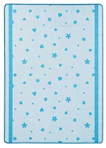 Zala Living Sterne und Herzen Kinderteppich, Polyamid, Blau, 140 x 100 x 0,8 cm Zala Living Sterne und Herzen Kinderteppich, Polyamid, Blau, 140 x 100 x 0,8 cm von Zala Living