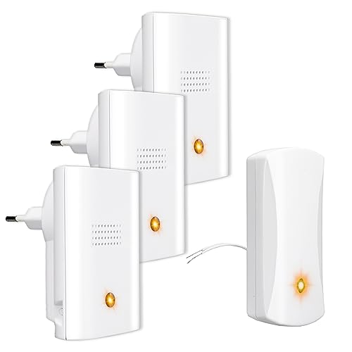 Türklingel Weiterleitung System mit 3 STÜCK Empfängern Steckdose Klingelton weiterleiten Klingelsignal per Funk übertragen Gongsignal weiterleiten HM.70861.W1_Neu Türklingel Weiterleitung System mit 3 STÜCK Empfängern Steckdose Klingelton weiterleiten Klingelsignal per Funk übertragen Gongsignal weiterleiten HM.70861.W1_Neu von Zalafino