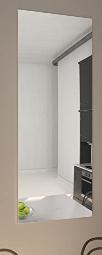 Zalena Kristallspiegel 3mm, Rahmenloser Wandspiegel inkl. Befestigung, Zeitloser Standardspiegel für Wohn- und Schlafbereich, 50x120 cm von Zalena