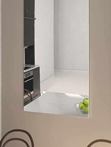 Zalena Kristallspiegel 3mm, Rahmenloser Wandspiegel inkl. Befestigung, Zeitloser Standardspiegel für Wohn- und Schlafbereich, 60x80 cm, 10001053 von Zalena