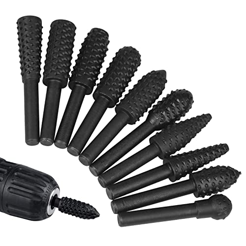 10 Stück Holzraspel Raspel Set Schnellarbeitsstahl HSS-Frässtifte mit Durchmesser 7mm Schaft, Bohrmaschine Schaft Werkzeug Holzschnitzerei Bohrer Set DIY-Holzbearbeitung, Gravieren und Bohren. 10 Stück Holzraspel Raspel Set Schnellarbeitsstahl HSS-Frässtifte mit Durchmesser 7mm Schaft, Bohrmaschine Schaft Werkzeug Holzschnitzerei Bohrer Set DIY-Holzbearbeitung, Gravieren und Bohren. von Zaleonline