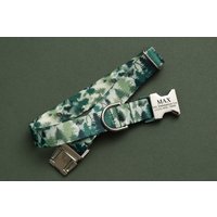 Evergreen Forest Personalisiertes Hundehalsband, Go Tagless Gravierter Name Und Telefonnummer Auf Metallschnalle, Wandern, Bäume, The Endurance von ZaleyDesigns