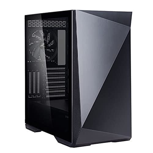 Zalman Z9 Iceberg E-ATX Midi-Tower, Desktop Gehäuse mit Seitenteil aus Tempered Glass, mit Zwei Vorinstallierten 140-mm-Lüftern, Schwarz von Zalman