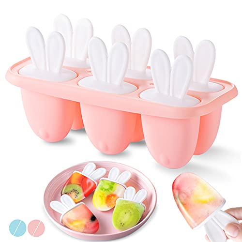 Eisformen, Eisformen EIS am Stiel Mini, 6 EIS am Stiel Formen Wiederverwendbar, Popsicle Formen Set, EIS Selber Machen Formen für Kinder von Zaloife