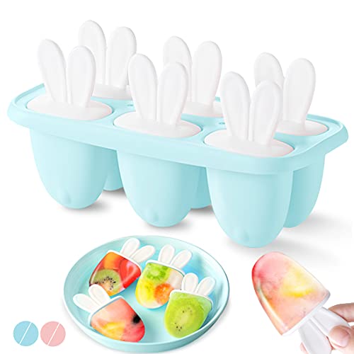 Eisformen, Eisformen EIS am Stiel Mini, 6 EIS am Stiel Formen Wiederverwendbar, Popsicle Formen Set, EIS Selber Machen Formen für Kinder von Zaloife