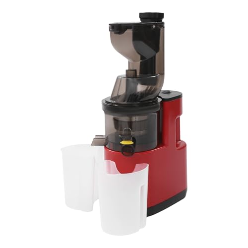 Entsafter | Saftpresse | Elektrischer Entsafter | 500W & 60-80 U/min | Edelstahl 304 & PC | 400ml Saftbehälter | Anti-Leck-System | Ideal für Obst & Gemüse (Rot) von Zalydala