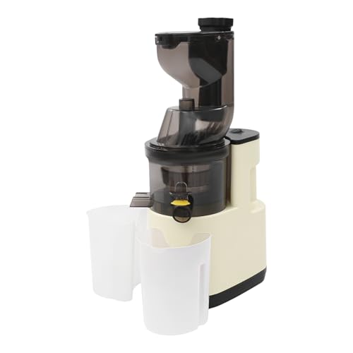 Entsafter | Saftpresse | Elektrischer Entsafter | 500W & 60-80 U/min | Edelstahl 304 & PC | 400ml Saftbehälter | Anti-Leck-System | Ideal für Obst & Gemüse (Weiß) von Zalydala