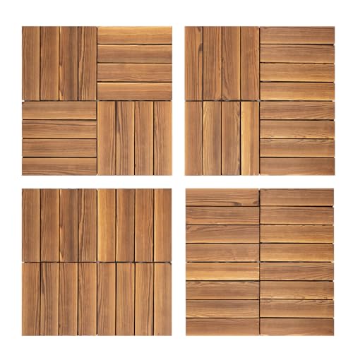 Terrassendielen | Holzfliesen | Holz Fliesen wetterfest | Holzfliesen für Boden | 6613 lbs Tragfähigkeit | 36-teilig | Einfache DIY-Montage | Für Innen- & Außenbereich Terrassendielen | Holzfliesen | Holz Fliesen wetterfest | Holzfliesen für Boden | 6613 lbs Tragfähigkeit | 36-teilig | Einfache DIY-Montage | Für Innen- & Außenbereich von Zalydala