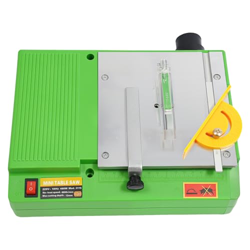 Tischkreissäge | Mini Tischkreissäge | Präzisionstischsäge 480W | 8800 U/min Kupfermotor | Max. Schnitttiefe 10mm | Für Holz, PVC & Acryl | Inkl. Winkellineal & Staubanschluss von Zalydala