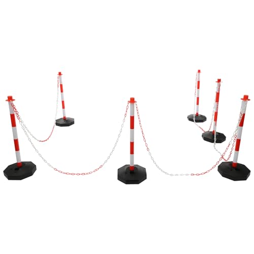 Verkehrssicherheitsbarriere,6 Stück Absperrpfosten,Verkehrssicherheitsleitkegel,Hochwertige PP-Material,Rot Weiß Farbschema Blickfang,Robust Stabil Verkehrssicherheitsbarriere,6 Stück Absperrpfosten,Verkehrssicherheitsleitkegel,Hochwertige PP-Material,Rot Weiß Farbschema Blickfang,Robust Stabil von Zalydala