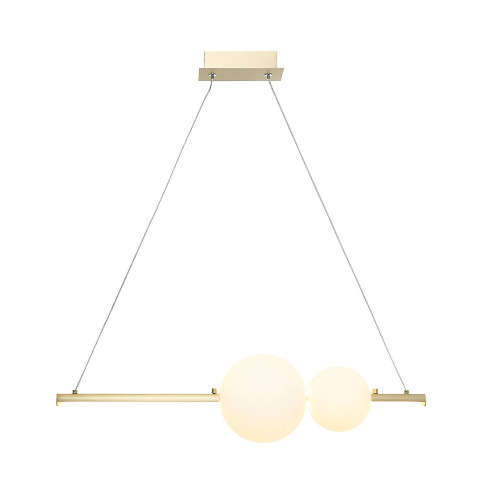 LED-Pendelleuchte 22108 zweiflammig gold matt/opal von Zambelis